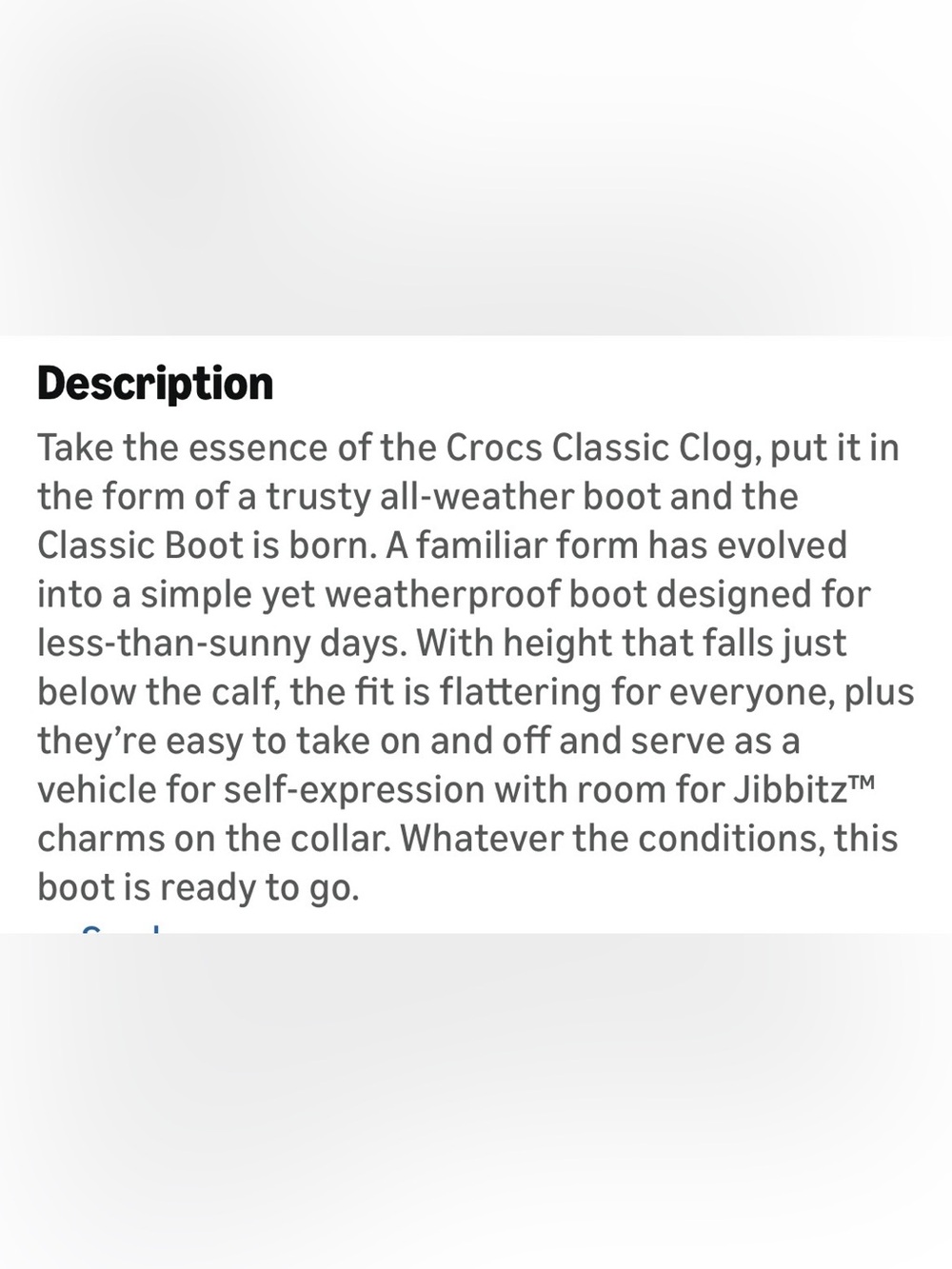 Crocs Classic boot, w8/m6 - Picture 7 of 7